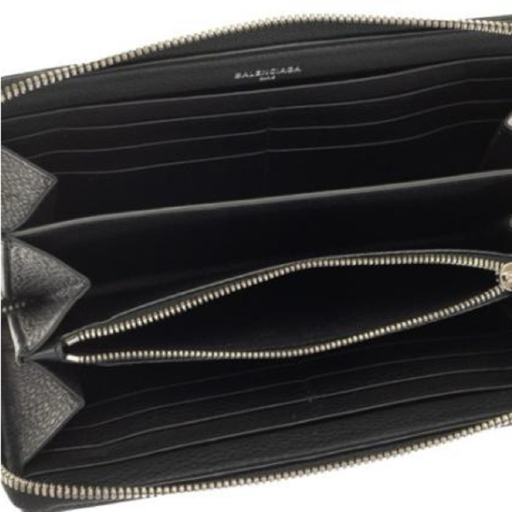 Balenciaga continental Black Leather Wallet EUC - Picture 5 of 17